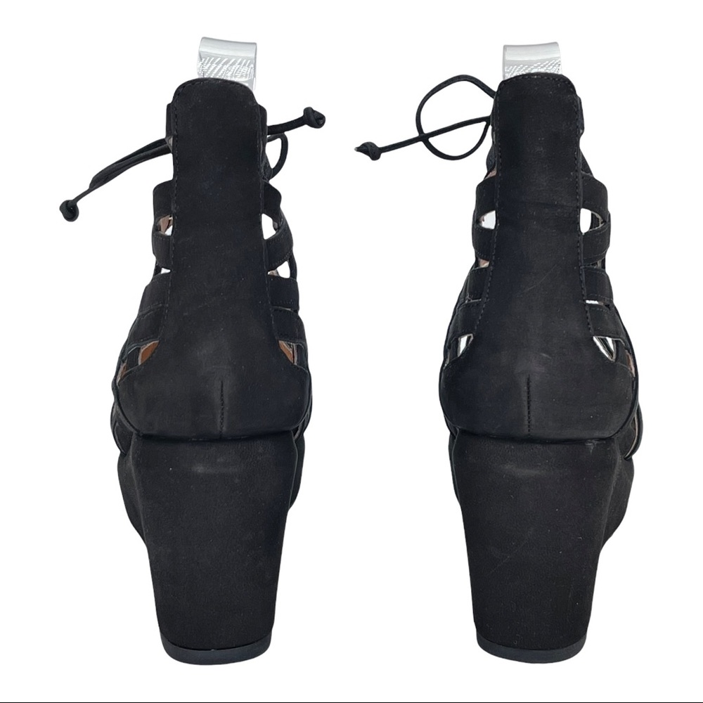 Gentle Souls Joy Black Leather Strappy Womens Wedge Sandals Size 8.5M - Picture 7 of 16